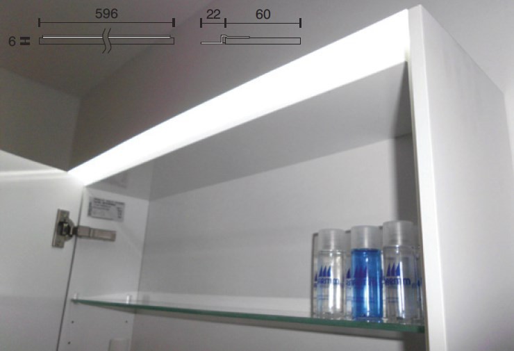 Светильник для монтажа над шкафами LB 600 (Klebe, Германия)