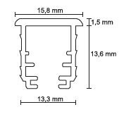 Профиль для светодиодных пластин Wella и лент Wella-Flex, 3912-90