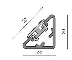 Профиль для светодиодных пластин Wella и лент Wella-Flex, 3912-90