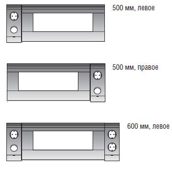 Кухонный светильник с розетками Futura Plus (Hera, Германия), размеры, часть 1