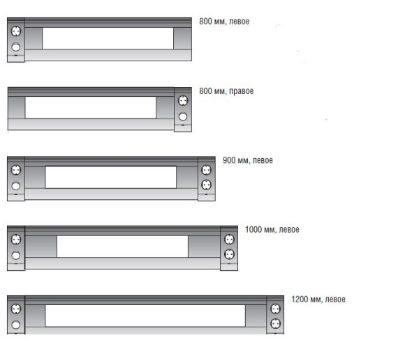 Кухонный светильник с розетками Futura Plus (Hera, Германия), размеры, часть 2