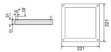 Мебельный светильник для освещения кухонных столешниц Quadrino (Wipo, Германия) - размеры