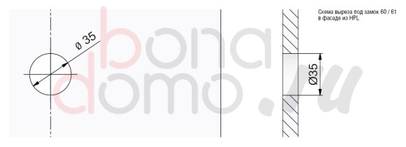 Кодовый замок Dial Lock, мод. 61 FixCode, Lehmann, Германия - вырез