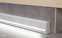 Groove - алюминиевый плинтус с подсветкой для кухонной столешницы (Schuco, Германия), отдельными комплектующими. 