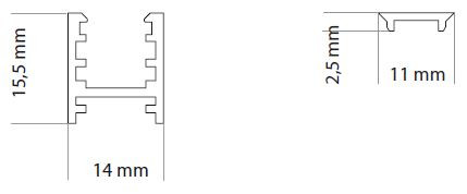 Профиль для светодиодных пластин Wella и лент Wella-Flex, 3994-64