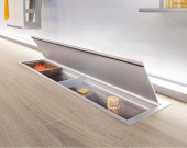 Встраиваемый в столешницу кухни контейнер Tara (мебельные профили Schuco, Германия) Встраиваемый в столешницу кухни контейнер Tara (мебельные профили Schuco, Германия)