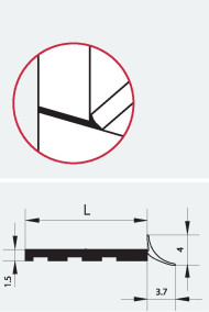 Уплотнительный профиль для стеновой панели