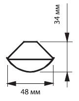 Светильник для освещения кухонных столешниц Profile HS - размеры