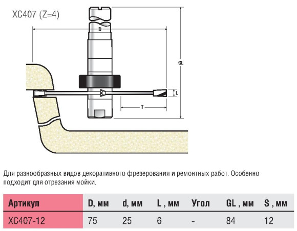 Фреза Titman XC407