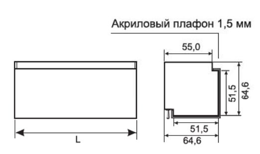 Кухонный светильник для освещения рабочей зоны (столешницы) Wipo CubeLine, Германия