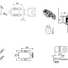 Замок мод. 311-20 для шкафов с распашными дверями, Lehmann, Германия - размеры