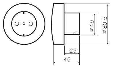 Полувстраиваемая серия розетка/выключатель